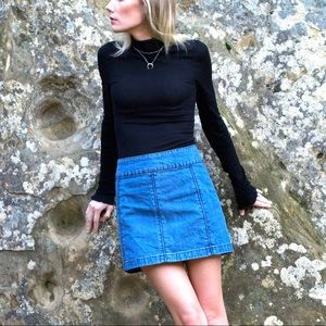 Free People Jean Skirt